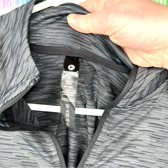 90 Degree By Reflex Black Marled 1/4 Zip Athletic Sporty Long Sleeve Shirt Small - Picture 7 of 13